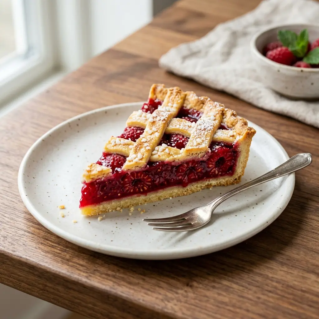Paruošto patiekalo recepto aviečių tarta nuotrauka
