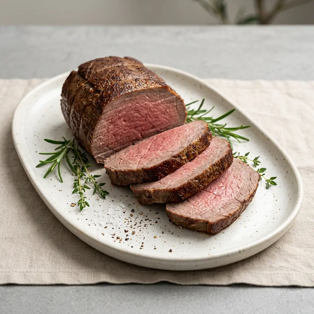 Nuotrauka recepto Jautienos tri-tip kepsnys karšto oro gruzdintuvėje, paruošto karšto oro gruzdintuvėje
