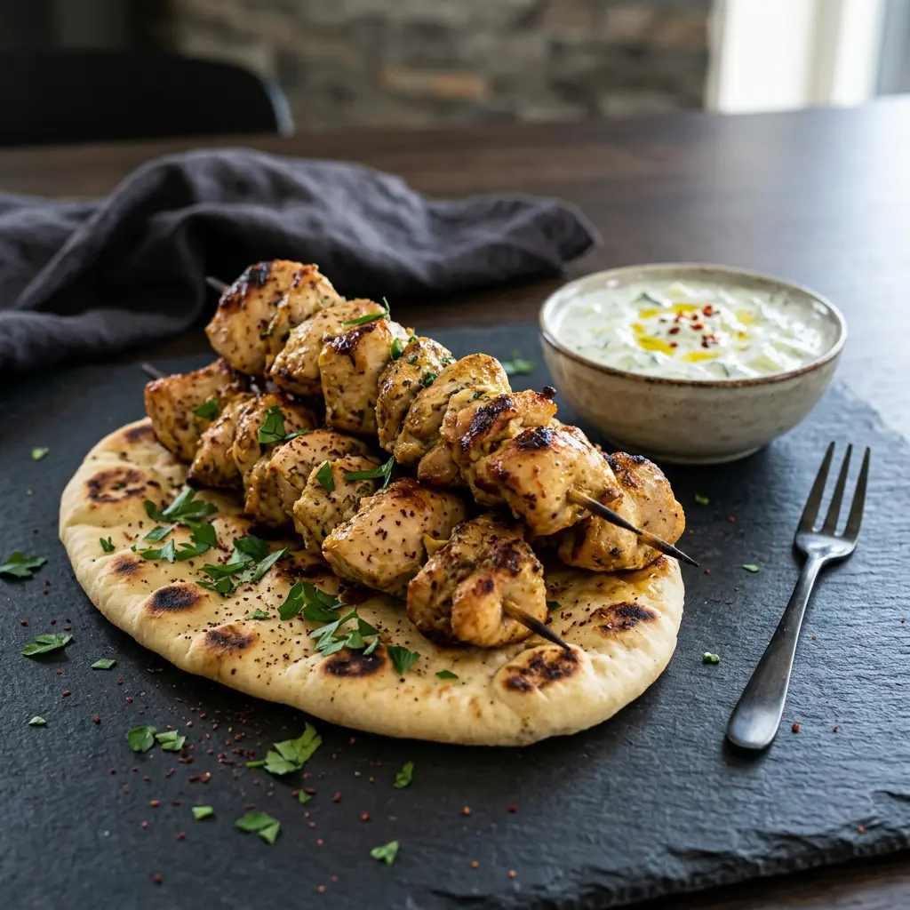 Nuotrauka recepto Vištienos kebabas karšto oro gruzdintuvėje, paruošto karšto oro gruzdintuvėje